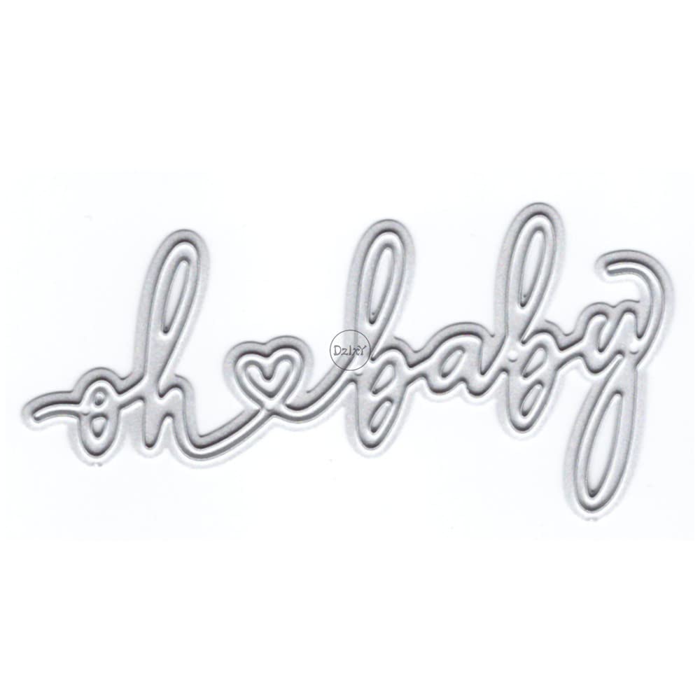 DzIxY Words Oh Baby Metal Cutting Dies for Card Making Kit